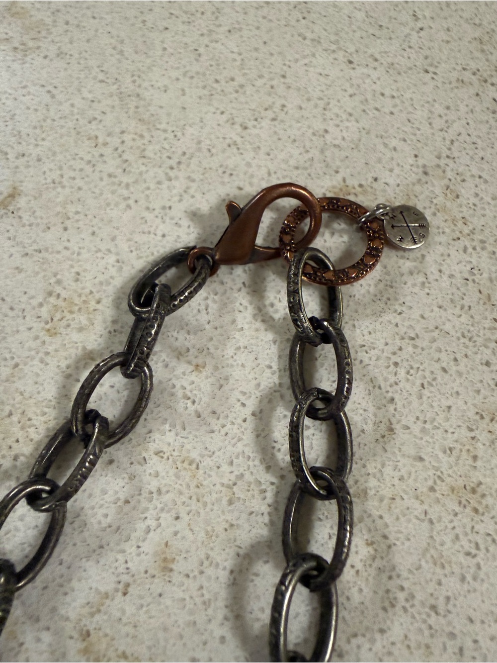 Layered Pendant Necklace with Brown and Black Accents Boho Coin - Picture 4 of 9